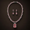 Rose Crystal Necklace Set
